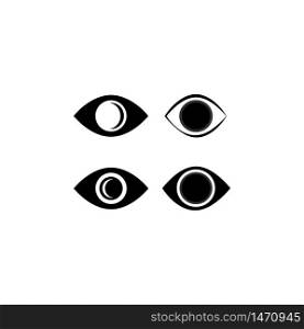 Eye icon in trendy flat design
