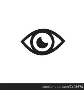 Eye icon, modern minimal flat design style