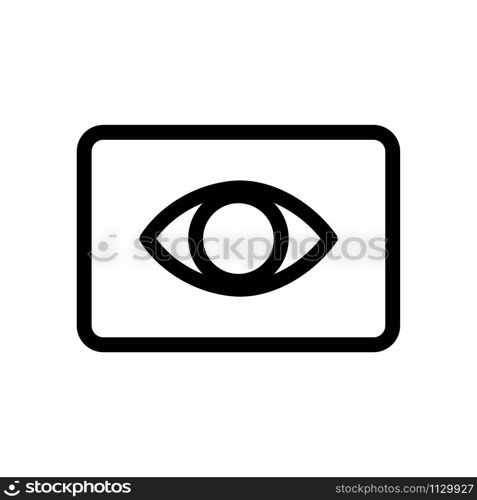 Eye icon vector. A thin line sign. Isolated contour symbol illustration. Eye icon vector. Isolated contour symbol illustration