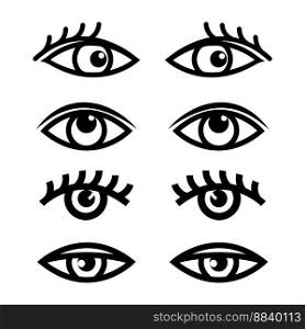 eye icon vector illustration logo design