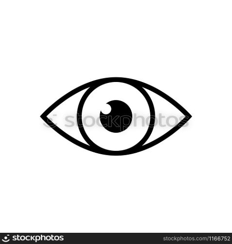 Eye icon vector isolated on white background