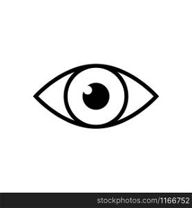 Eye icon vector isolated on white background