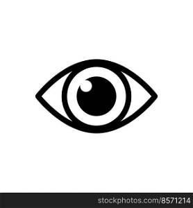 Eye icon vector logo design template flat style