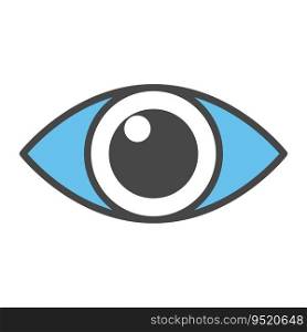 Eye icon vector on trendy style for design and print
