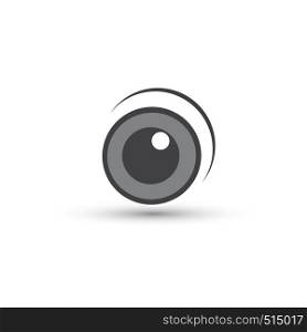 Eye icon vector symbol. Flat design style