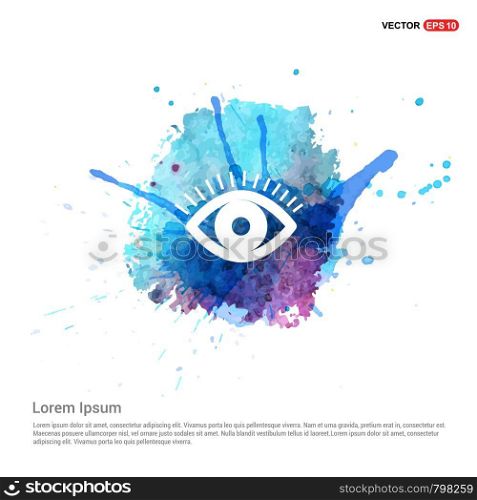 eye icon - Watercolor Background