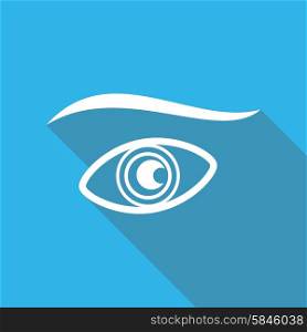 eye Icon with a long shadow