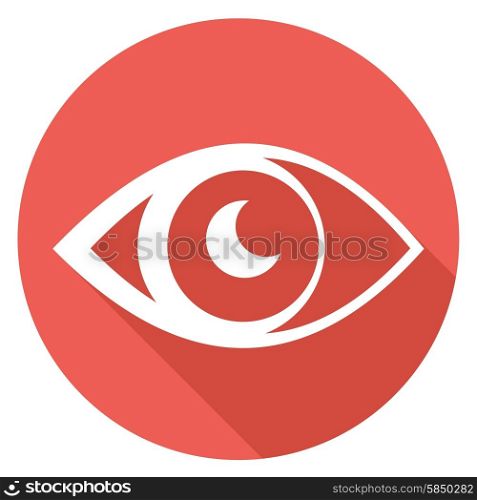 Eye icons with long shadow