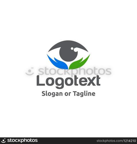 Eye illustration for optical or eye care business company logo