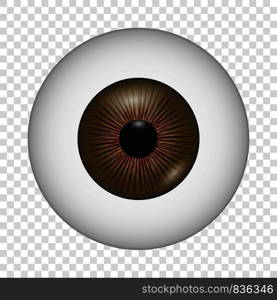 Eye lens icon. Realistic illustration of eye lens vector icon for on transparent background. Eye lens icon, realistic style