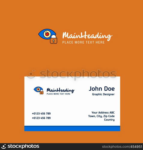 Eye locked logo Design with business card template. Elegant corporate identity. - Vector