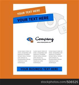 Eye locked Title Page Design for Company profile ,annual report, presentations, leaflet, Brochure Vector Background