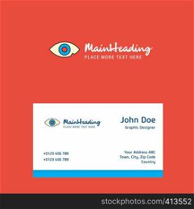 Eye logo Design with business card template. Elegant corporate identity. - Vector