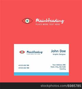 Eye logo Design with business card template. Elegant corporate identity. - Vector