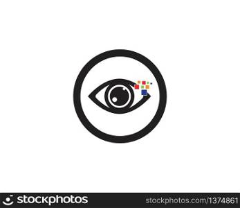 Eye logo template vector