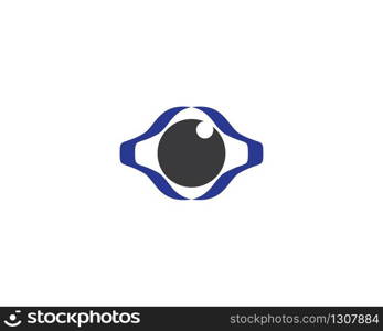 Eye logo template vector icon illustration design