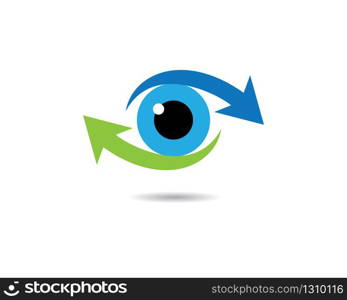 Eye logo template vector icon illustration design