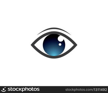 Eye logo template vector icon illustration design