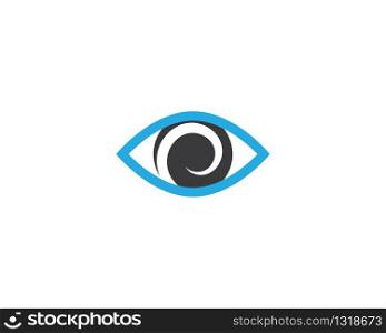 Eye logo template vector icon illustration design