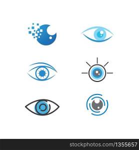 Eye logo vector flat design