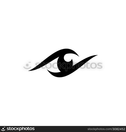 Eye logo vector flat design