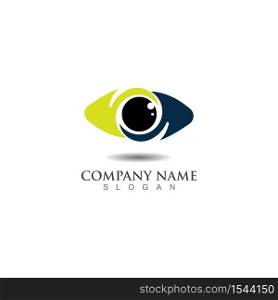 Eye Logo vision abstract simple design vector template