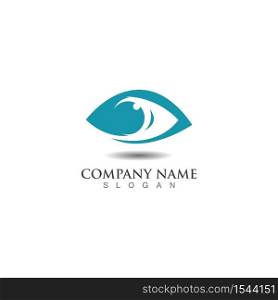 Eye Logo vision abstract simple design vector template