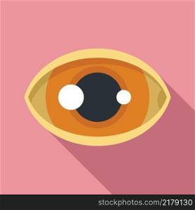 Eye look icon flat vector. Sight view. Vision shape. Eye look icon flat vector. Sight view