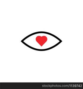 Eye love icon graphic design template vector isolated. Eye love icon graphic design template vector
