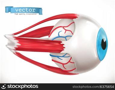 Eye. Medicine 3d vector icon