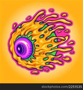 Eye Melting Trippy Mascot Vector illustrations for your work Logo, mascot merchandise t-shirt, stickers and Label designs, poster, greeting cards advertising business company or brands.