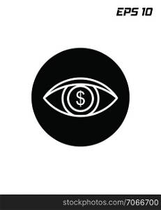 eye money icon , finance icon