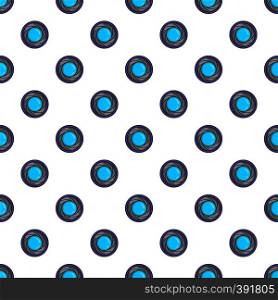 Eye of camera pattern. Cartoon illustration of eye of camera vector pattern for web. Eye of camera pattern, cartoon style