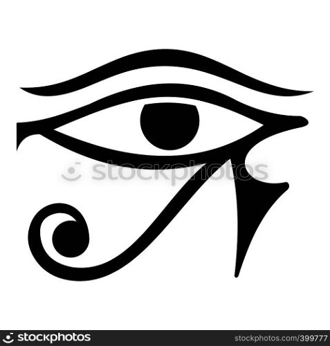 Eye of Horus Egypt Deity icon. Simple illustration of eye of Horus Egypt Deity vector icon for web. Eye of Horus Egypt Deity icon, simple style