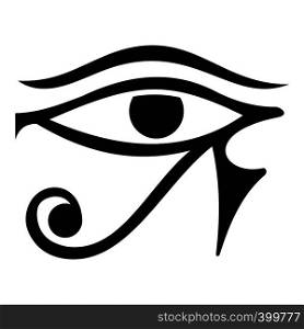Eye of Horus Egypt Deity icon. Simple illustration of eye of Horus Egypt Deity vector icon for web. Eye of Horus Egypt Deity icon, simple style