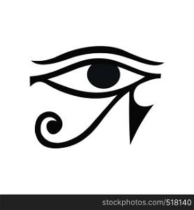 Eye of Horus icon in flat style isolated on white background. Eye of Horus icon, flat style