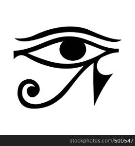 Eye of Horus icon in simple style isolated on white background. Eye of Horus icon, simple style