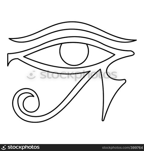 Eye of Horus icon. Outline illustration of eye of Horus vector icon for web. Eye of Horus icon, outline style