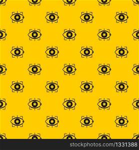 Eye pattern seamless vector repeat geometric yellow for any design. Eye pattern vector