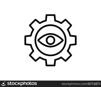 Eye repair - fix setting symbol theme art Vector Image