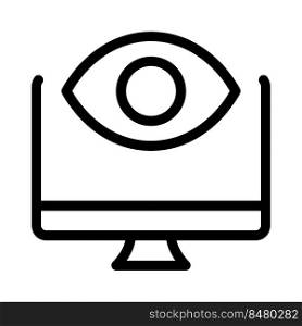 Eye safe vision of a desktop monitor with anti glare display