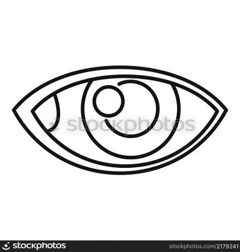 Eye science icon outline vector. Eyeball view. See watch. Eye science icon outline vector. Eyeball view