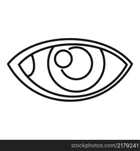Eye science icon outline vector. Eyeball view. See watch. Eye science icon outline vector. Eyeball view