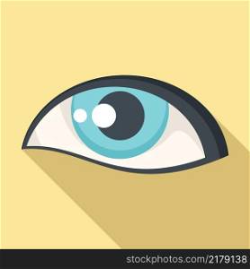 Eye see icon flat vector. Look vision. Human lens. Eye see icon flat vector. Look vision