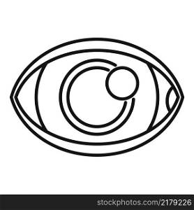 Eye see icon outline vector. Look vision. Human lens. Eye see icon outline vector. Look vision