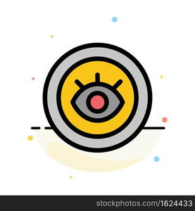 Eye, Service, Support, Technical Abstract Flat Color Icon Template