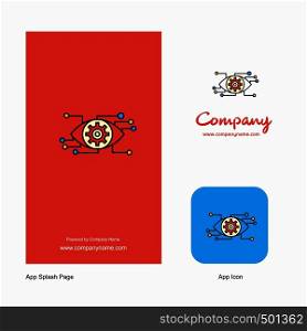 Eye setting Company Logo App Icon and Splash Page Design. Creative Business App Design Elements
