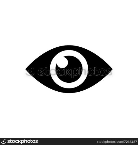 Eye sign icon isolated on white background