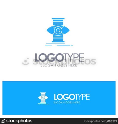 Eye, Success, Focus, Optimize Blue Solid Logo with place for tagline