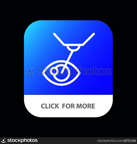 Eye Surgery, Eye Treatment, Laser Surgery, Lasik Mobile App Button. Android and IOS Line Version